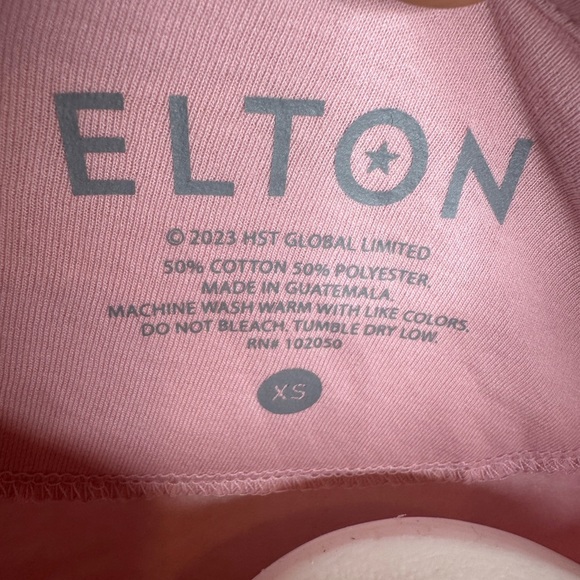 Elton Pink Sweatshirt with Graphic Design Don’t go Breaking My heart size XS - Picture 3 of 3